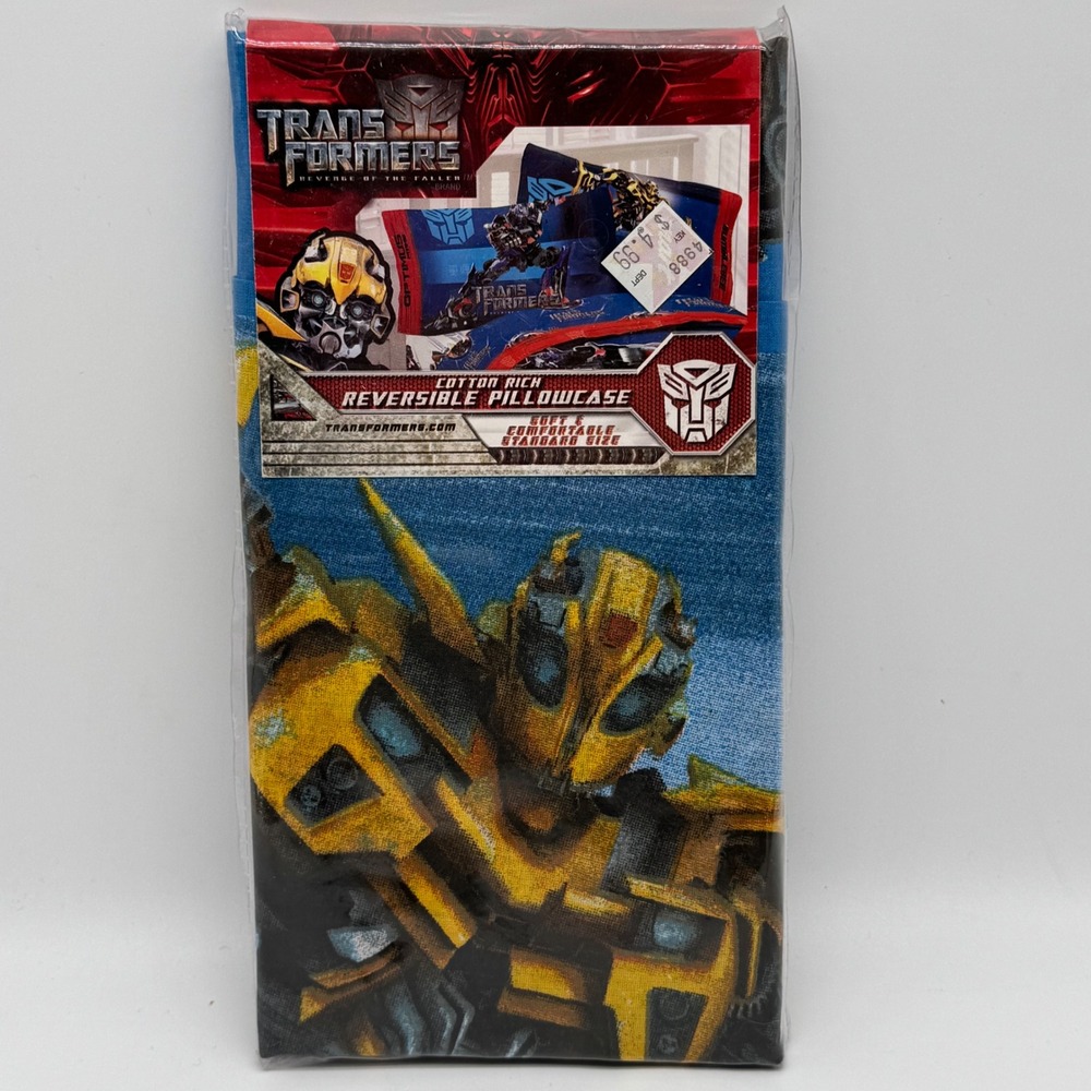Vintage 2009 Transformers Revenge of the Fallen Reversible Pillowcase Kmart NWT